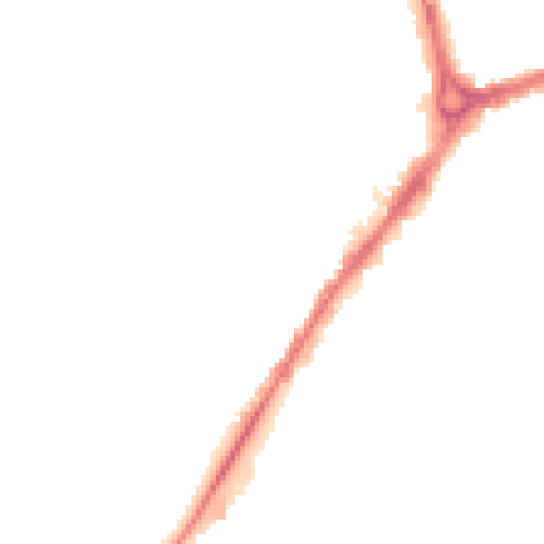 Night-time road noise heatmap for CB1 1AJ