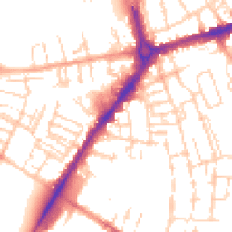 Daytime road noise heatmap for CB1 1BP