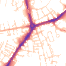 Daytime road noise heatmap for CB1 1BU