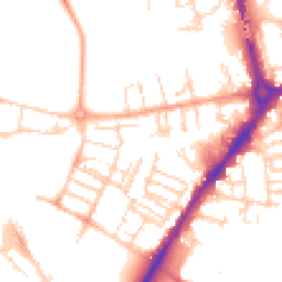 Daytime road noise heatmap for CB1 1ER
