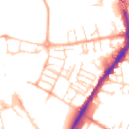 Daytime road noise heatmap for CB1 1EX