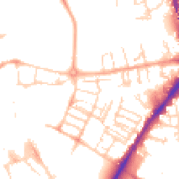 Daytime road noise heatmap for CB1 1EZ