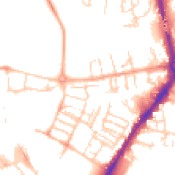 Daytime road noise heatmap for CB1 1HA