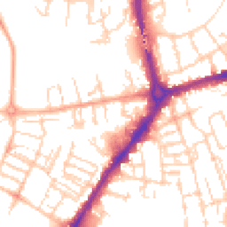 Daytime road noise heatmap for CB1 1HP