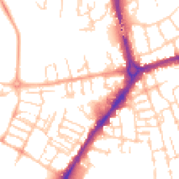 Daytime road noise heatmap for CB1 1HU