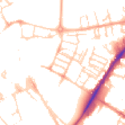 Daytime road noise heatmap for CB1 1JR
