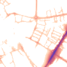 Daytime road noise heatmap for CB1 1JW