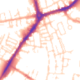 Daytime road noise heatmap for CB1 1QH