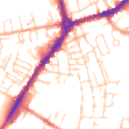 Daytime road noise heatmap for CB1 1QJ