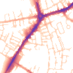 Daytime road noise heatmap for CB1 1QQ