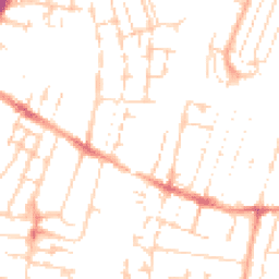 Daytime road noise heatmap for CB1 2GJ