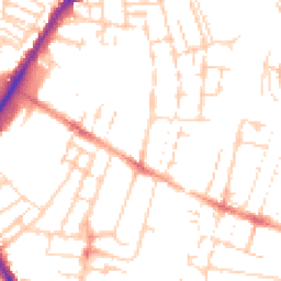 Daytime road noise heatmap for CB1 2LJ