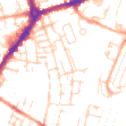 Daytime road noise heatmap for CB1 2PR