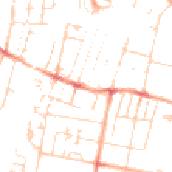 Daytime road noise heatmap for CB1 3AN