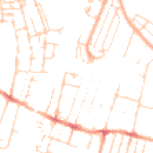 Daytime road noise heatmap for CB1 3BH