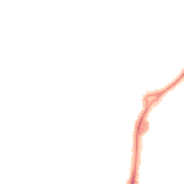 Night-time road noise heatmap for CB1 3DW