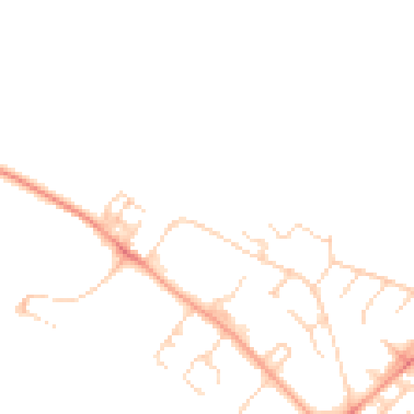 Daytime road noise heatmap for CB1 3LN