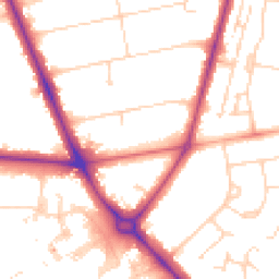 Daytime road noise heatmap for CB1 7PH