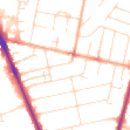 Daytime road noise heatmap for CB1 7UB