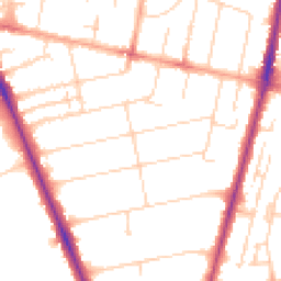 Daytime road noise heatmap for CB1 7UU