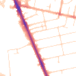 Daytime road noise heatmap for CB1 7UW