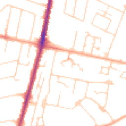 Daytime road noise heatmap for CB1 8BL