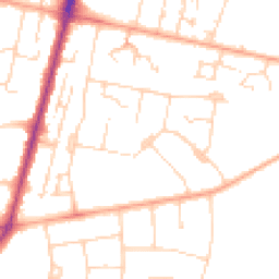 Daytime road noise heatmap for CB1 8QW