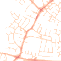 Daytime road noise heatmap for CB1 9DA