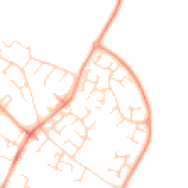 Daytime road noise heatmap for CB1 9GT