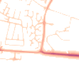 Daytime road noise heatmap for CB1 9YJ