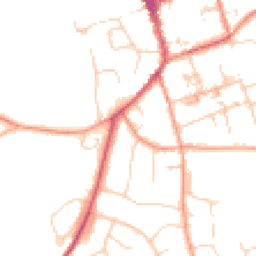 Daytime road noise heatmap for CB11 4AF