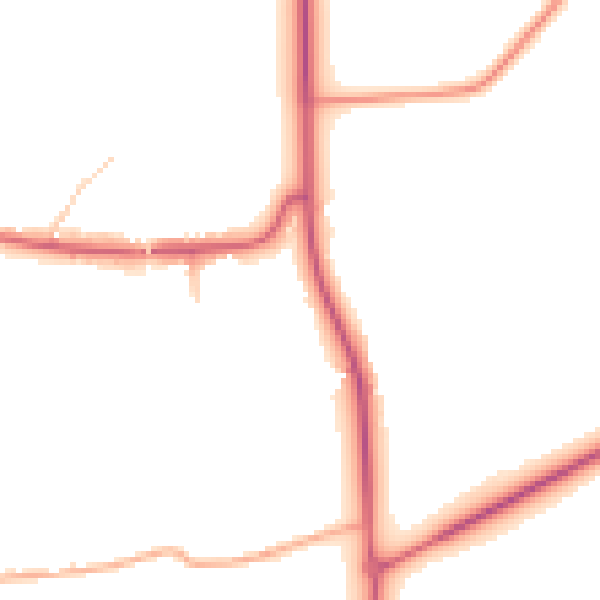 Daytime road noise heatmap for CB11 4JL