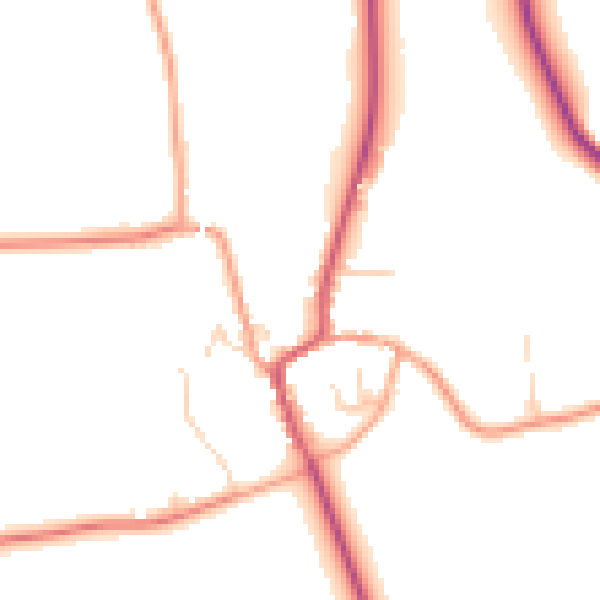 Daytime road noise heatmap for CB11 4TJ