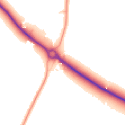 Daytime road noise heatmap for CB22 3AD