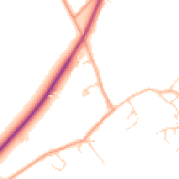 Daytime road noise heatmap for CB22 6AE