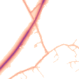 Daytime road noise heatmap for CB22 6SA