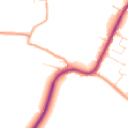 Daytime road noise heatmap for CB22 7NW