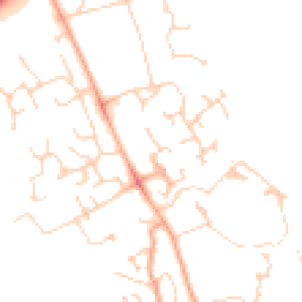 Daytime road noise heatmap for CB23 3NX