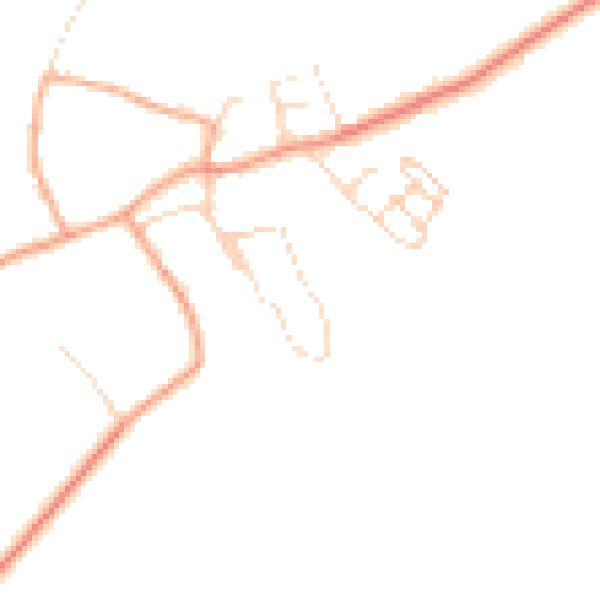 Daytime road noise heatmap for CB23 4HU