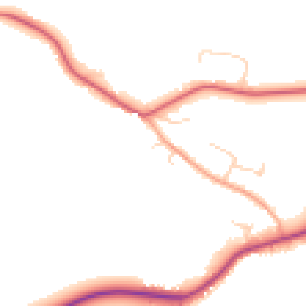 Daytime road noise heatmap for CB23 7BJ