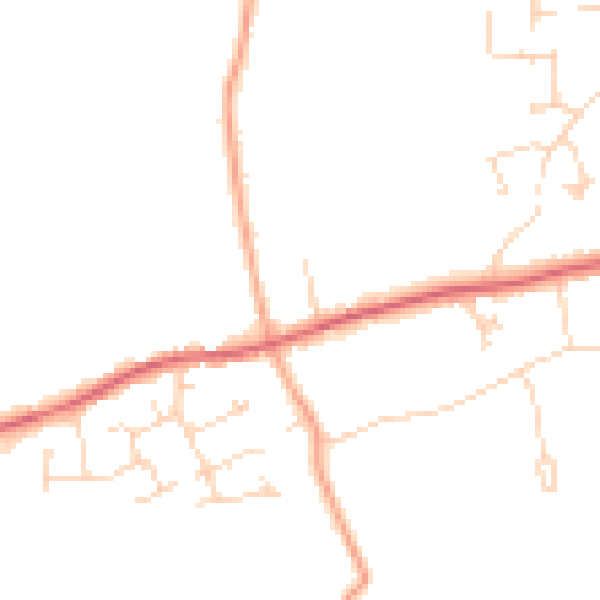 Daytime road noise heatmap for CB23 7BZ