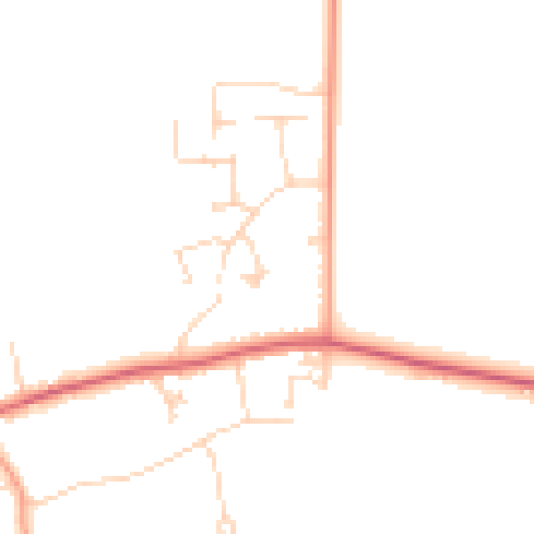 Daytime road noise heatmap for CB23 7DE