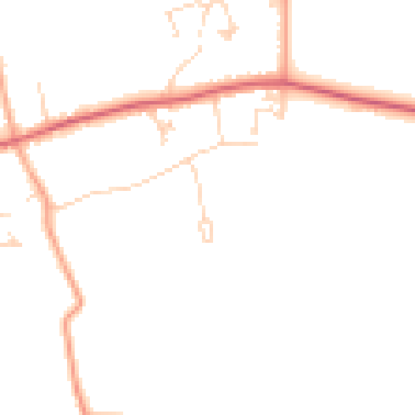 Daytime road noise heatmap for CB23 7EG