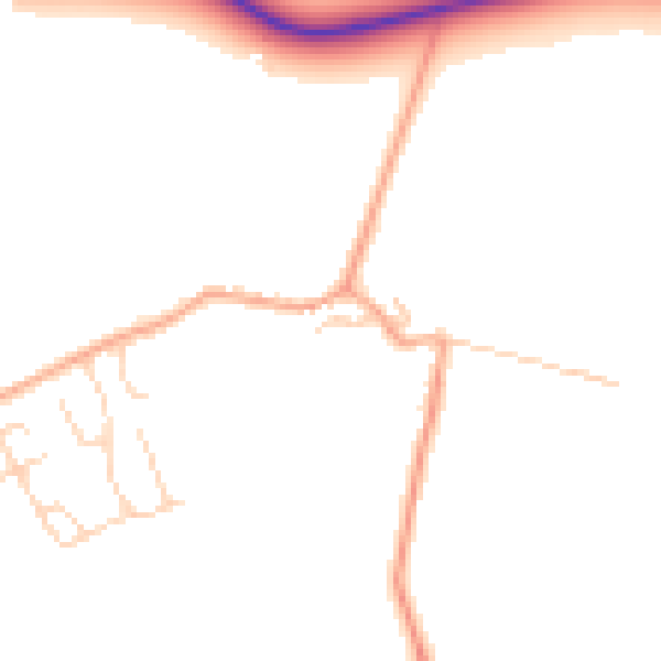 Daytime road noise heatmap for CB23 7GU