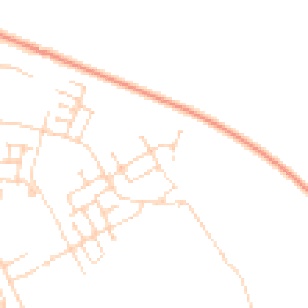 Daytime road noise heatmap for CB24 1AR