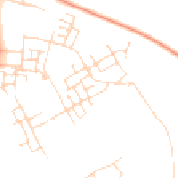 Daytime road noise heatmap for CB24 1BQ