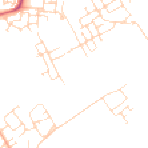 Daytime road noise heatmap for CB24 1ED