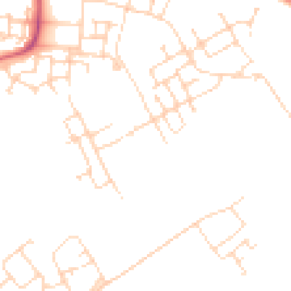 Daytime road noise heatmap for CB24 1EE