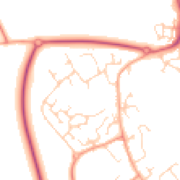 Daytime road noise heatmap for CB24 3EX