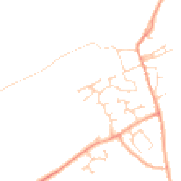 Daytime road noise heatmap for CB24 4TT